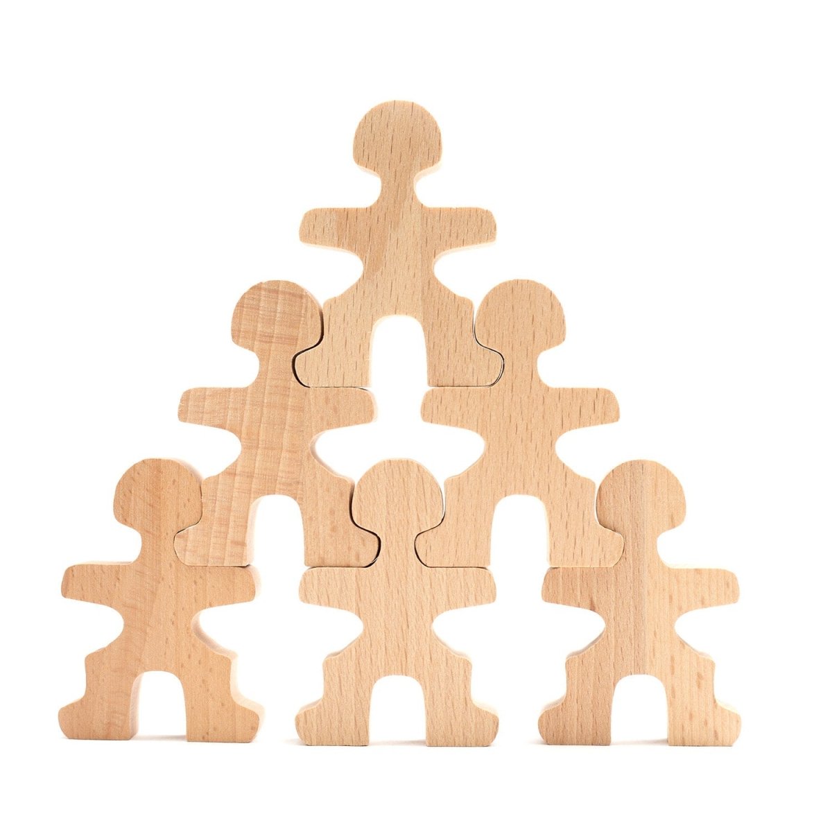 Wooden Toy - Stacking Figures / Acrobats - Montessori Open-Ended Toy - Tiny Tugz™