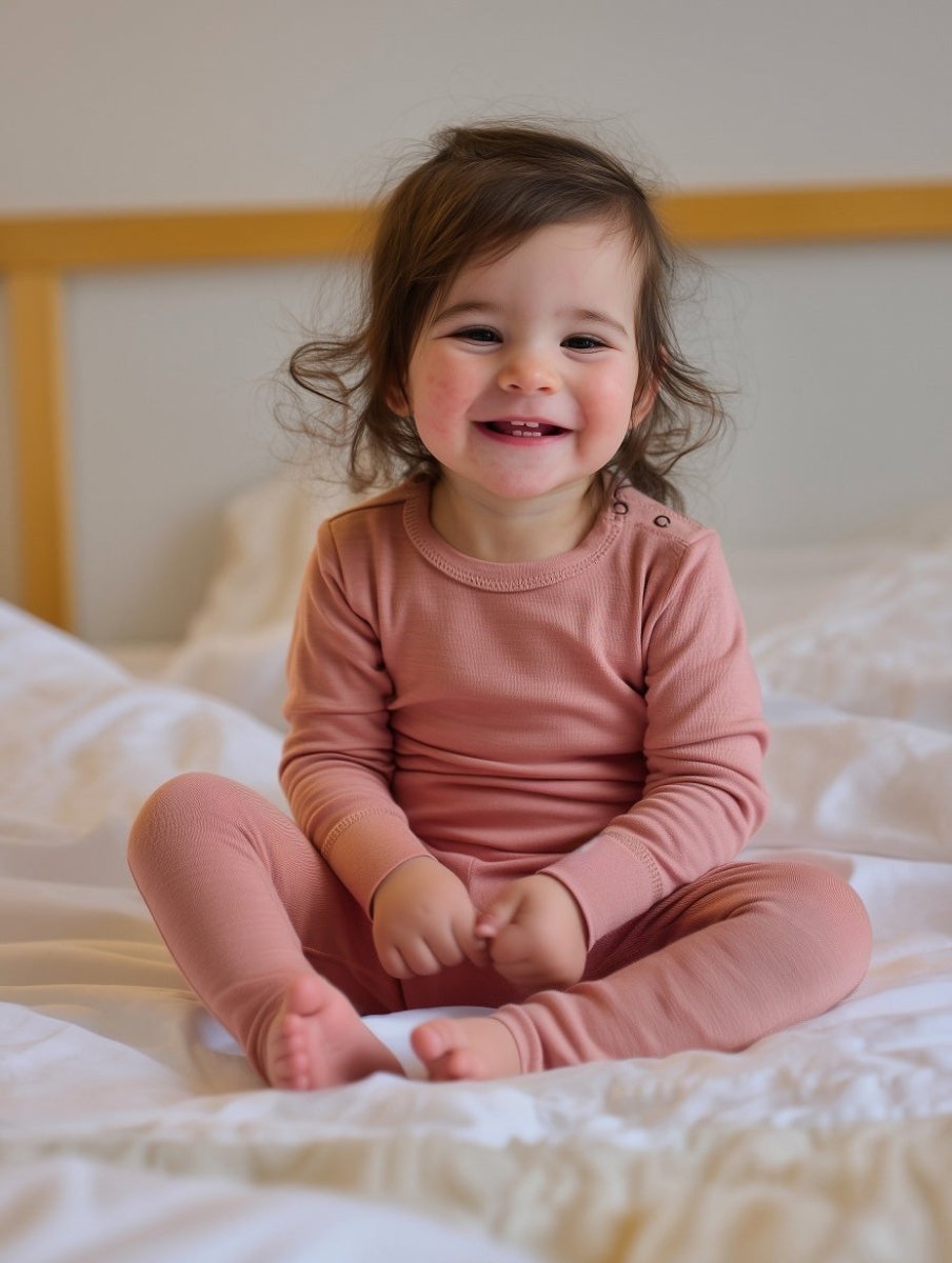 Wool Baby & Children's Sweater - Merino Wool - Misty Rose - Tiny Tugz™