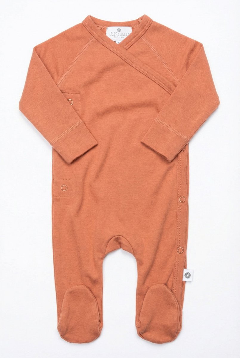 Wool Baby Footed Suit - Merino Wool - Coral Gold - Tiny Tugz™