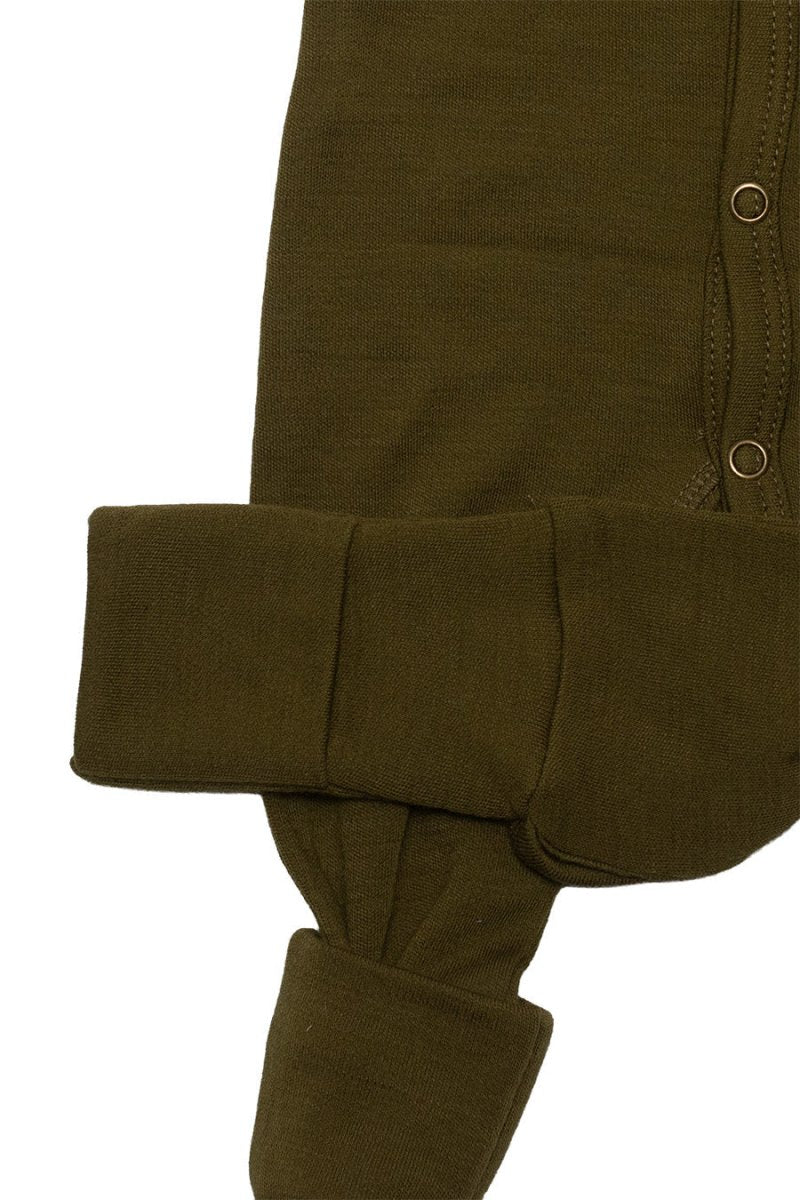 Wool Baby Playsuit - Merino Wool - Fir Green - Tiny Tugz™