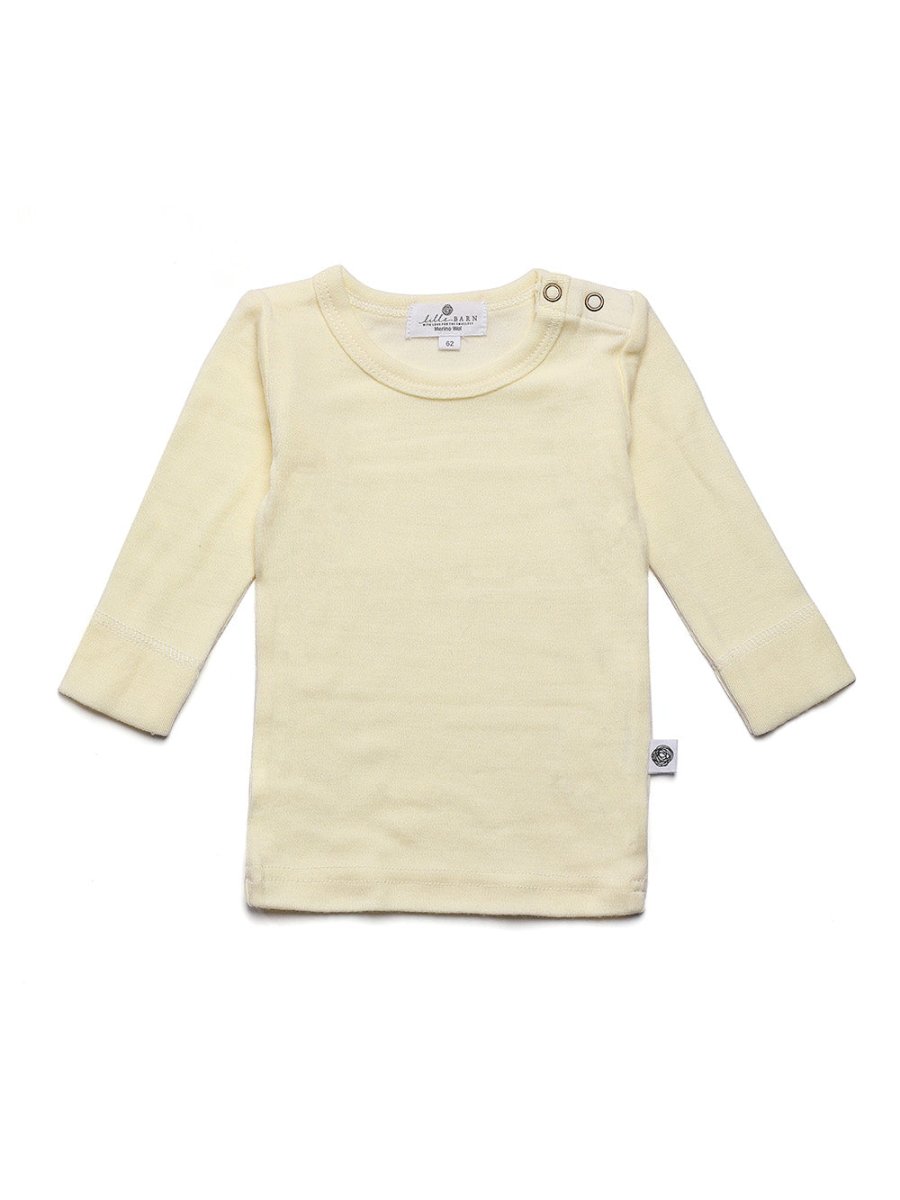 Wool Baby Sweater / Long-Sleeve Shirt - Merino Wool - Natural - Tiny Tugz™