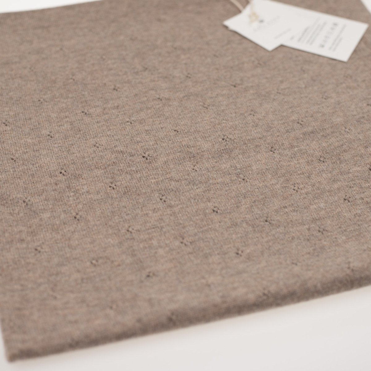 Wool Baby/Children's Blanket / Swaddle Blanket - Pointelle Knit - Merino Wool - Cobble - Tiny Tugz™
