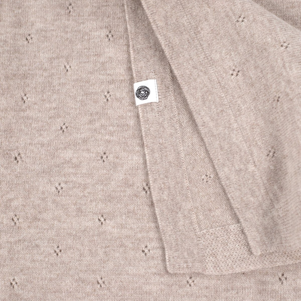 Wool Baby/Children's Blanket / Swaddle Blanket - Pointelle Knit - Merino Wool - Garlic - Tiny Tugz™