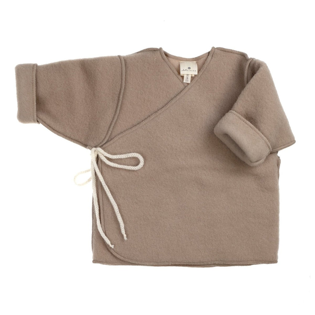 Wool Baby/Newborn Cardigan - Merino Wool Fleece - Beige - Tiny Tugz™