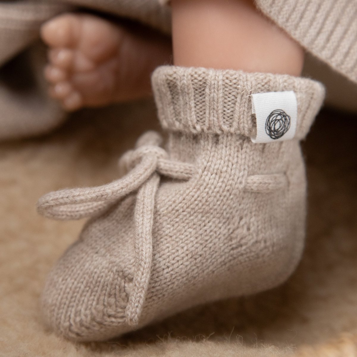 Wool Baby/Newborn Socks - Merino Wool - Garlic - Tiny Tugz™