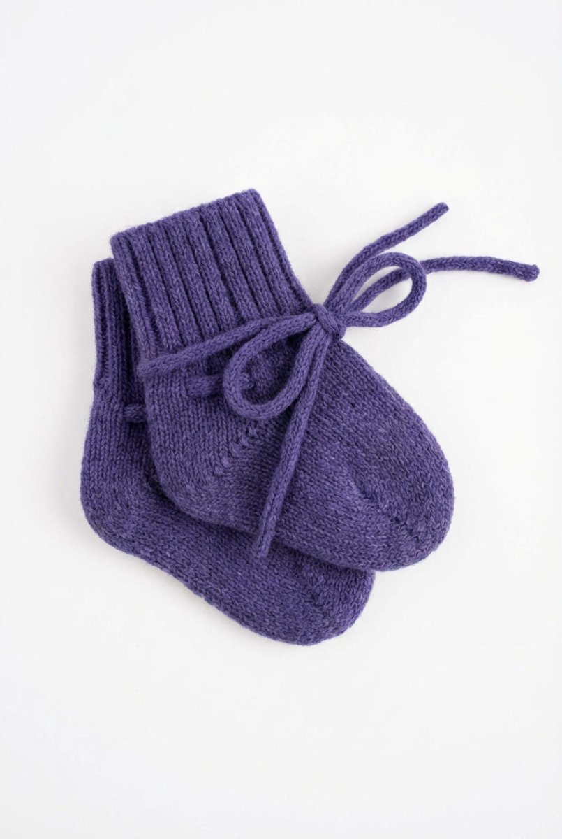 Wool Baby/Newborn Socks - Merino Wool - Violet - Tiny Tugz™
