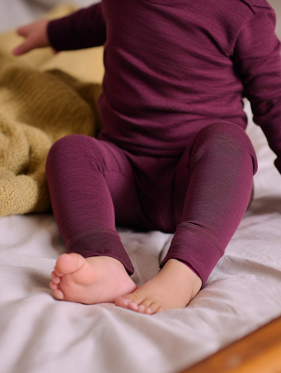 Wool Children's Pants - Merino Wool - Fig - Tiny Tugz™