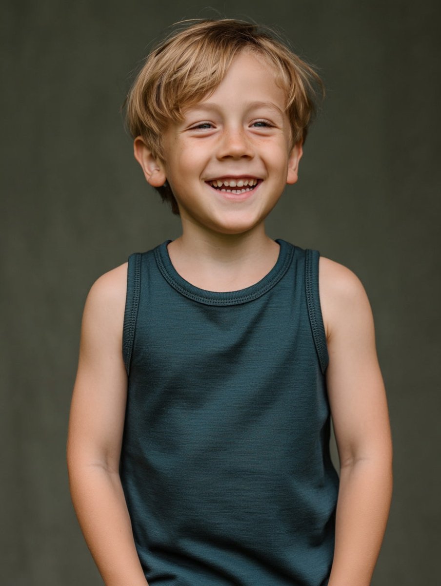 Wool Children's Shirt - Merino Wool - Orion Blue - Tiny Tugz™