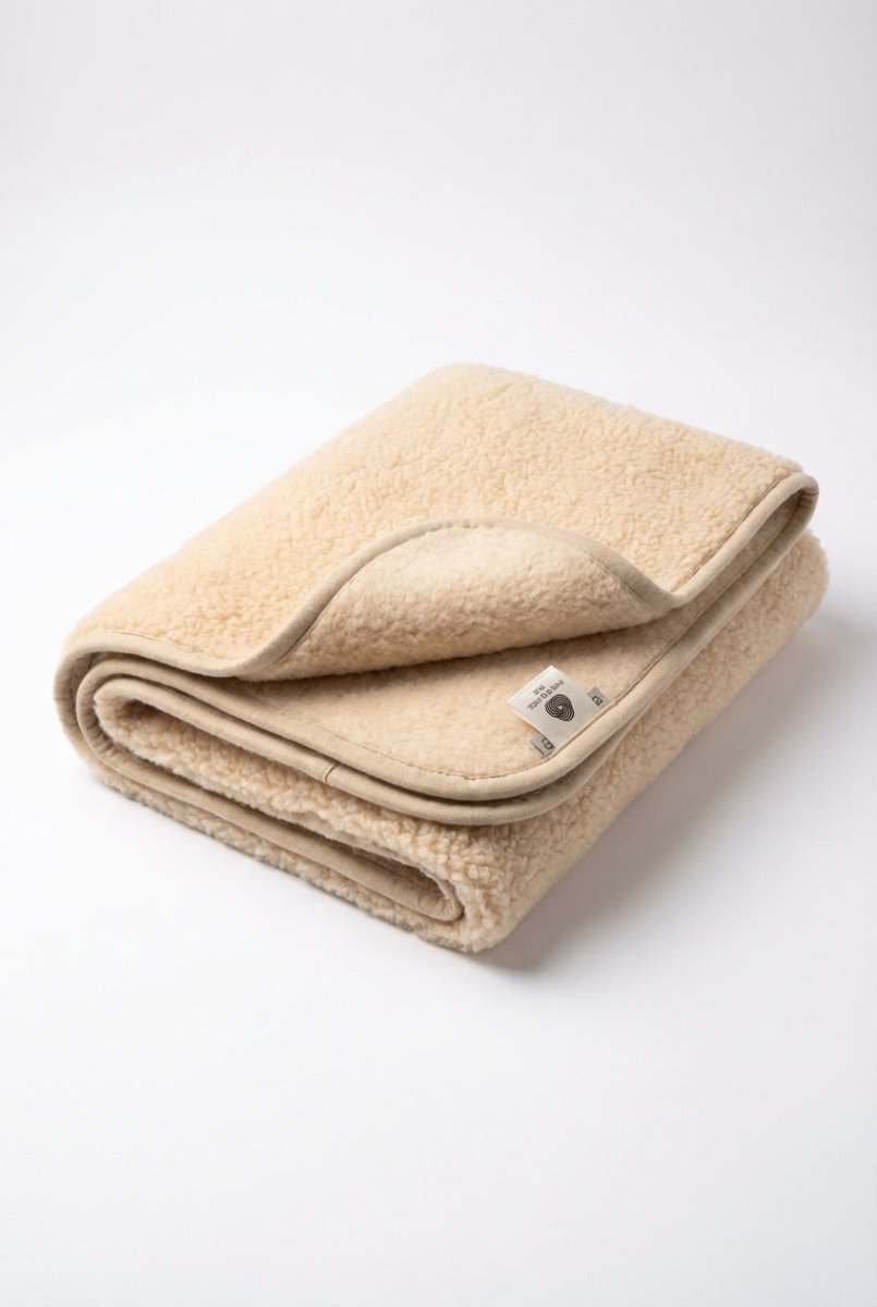 Wool Cradle Blanket - 75x100cm - Single-Layer - Merino Wool - Almond - Tiny Tugz™