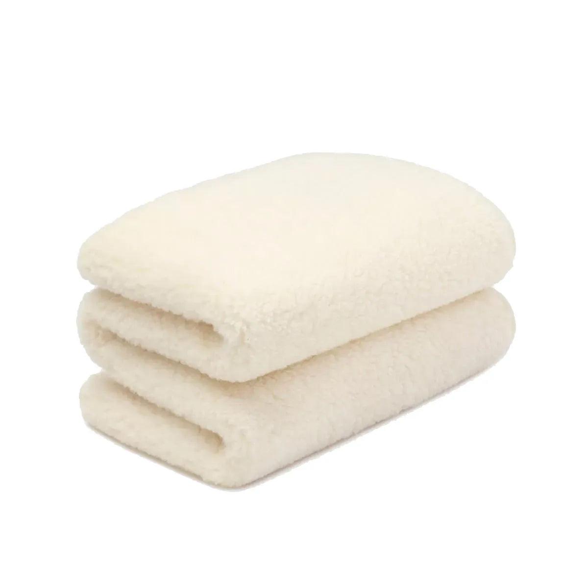 Wool Cradle Blanket Double-Layer - 75 x 100cm - Merino Wool - Natural - Tiny Tugz™