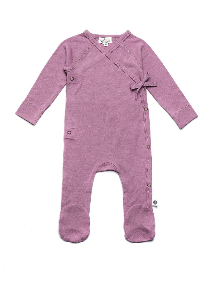 Wool Romper / Crawl Suit - Merino Wool - Lavender Mist - Tiny Tugz™