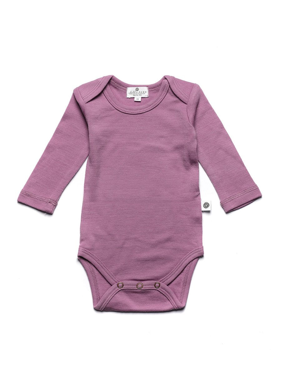 Wool Romper, Long Sleeve - Merino Wool - Lavender Mist - Tiny Tugz™