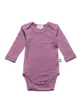 Wool Romper, Long Sleeve - Merino Wool - Lavender Mist - Tiny Tugz™