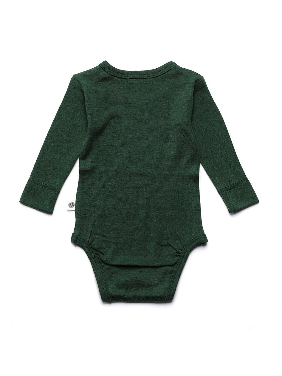 Wool Romper, Long Sleeve - Merino Wool - Mountain View - Tiny Tugz™