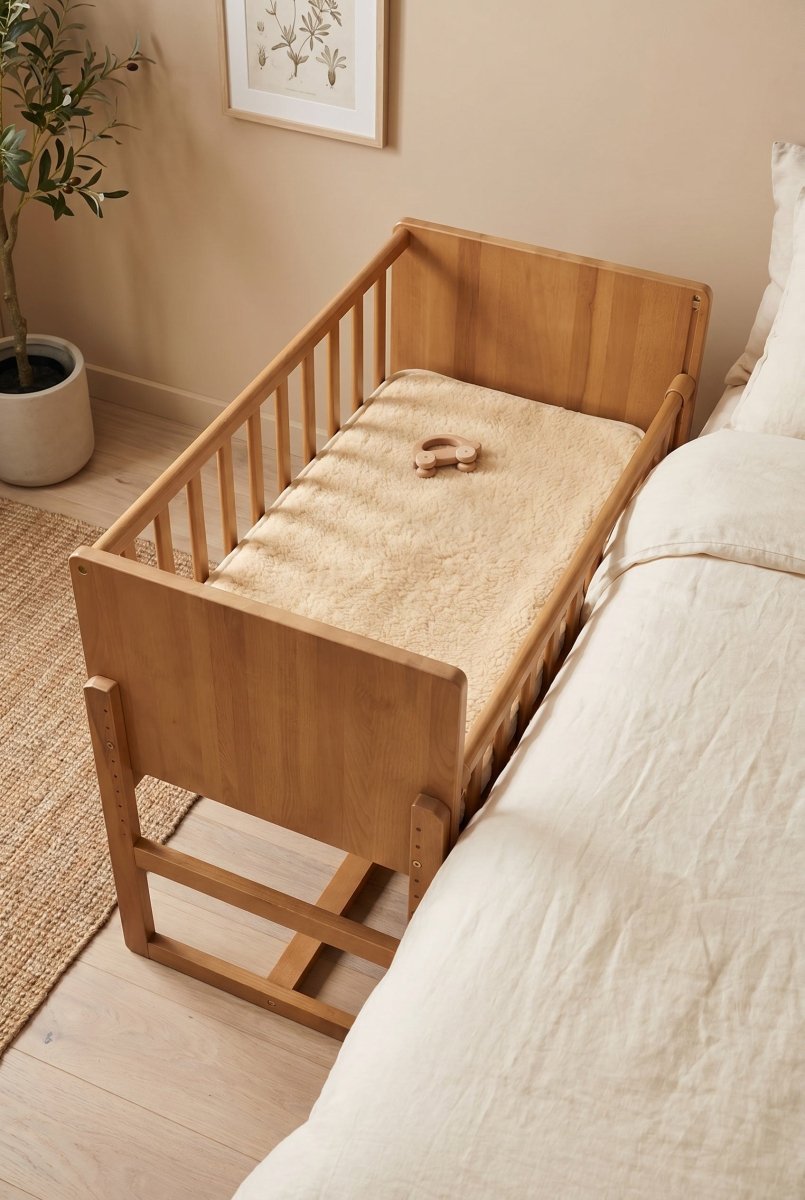 Wool Underlay / Co-Sleeper Liner Almond - Merino Wool - 50x90cm - Tiny Tugz™