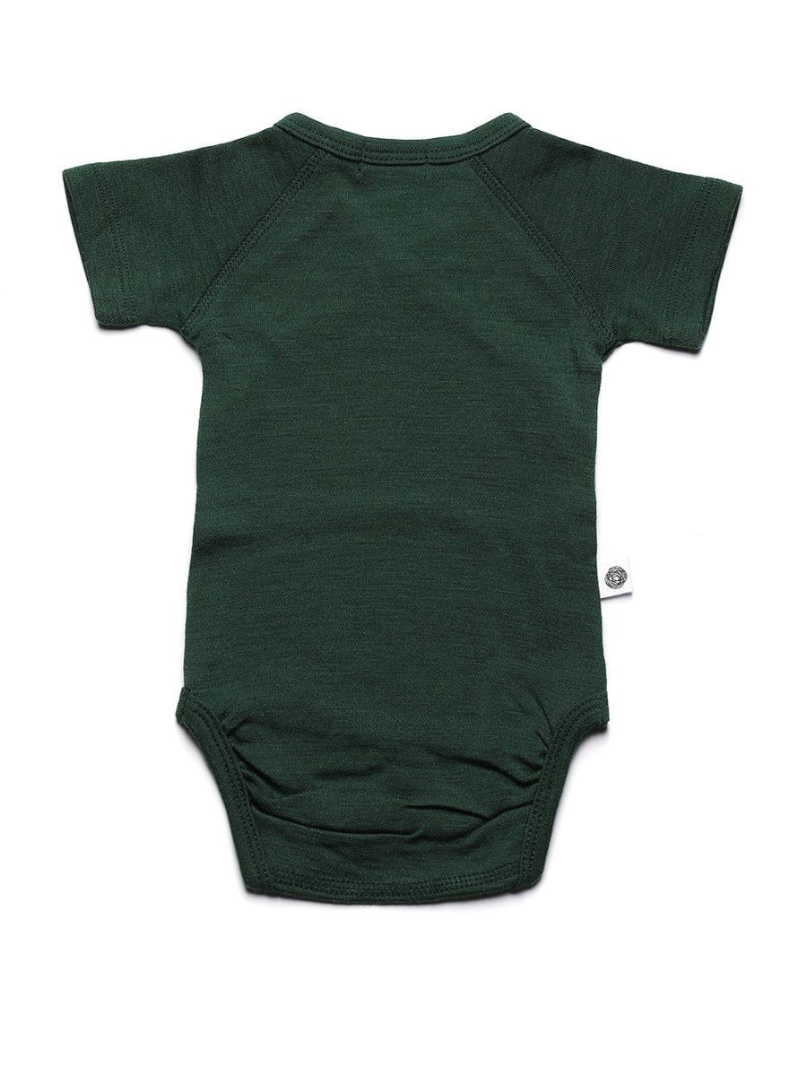 Wool Wrap Romper, Short Sleeve - Merino Wool - Mountain View - Tiny Tugz™