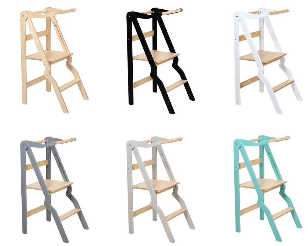 ZigZag™ Foldable Montessori Kitchen Tower for Toddlers (18M–6Y) - Tiny Tugz™